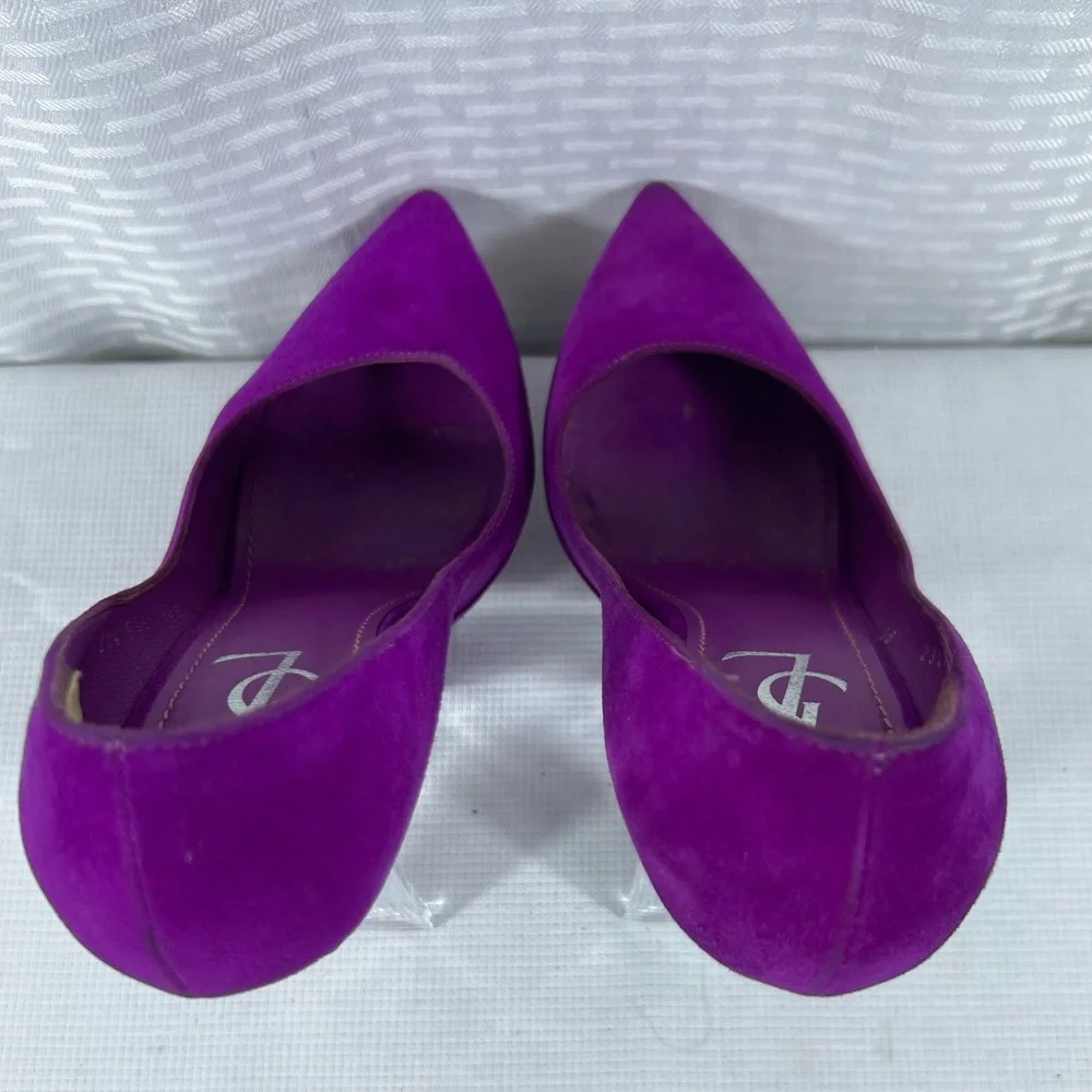 Yves Saint Laurent Rive Gauche Purple Suede Platform Pumps EU 37.5